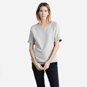 everlane > gray short sleeve sweatshirt
